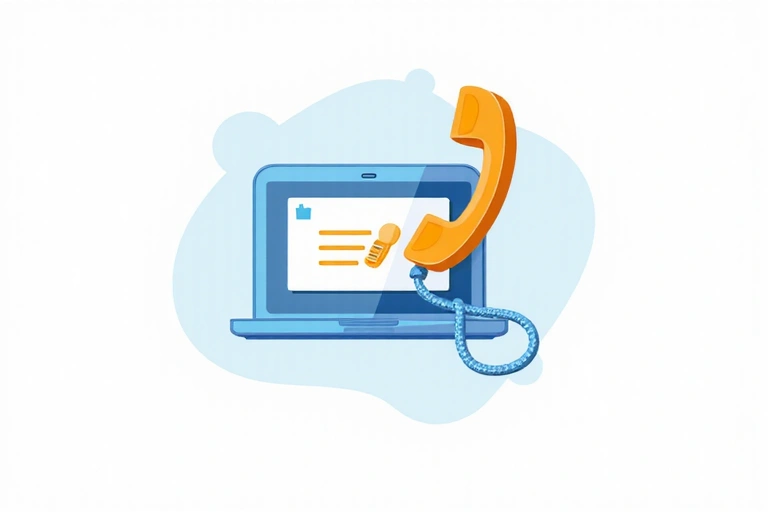 Ilustrace kontaktování podpory nebo společnosti